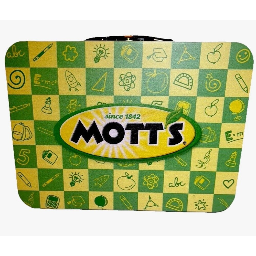 Mott’s Applesauce Metal Lunch Sewing Box Advertising Tin Collectible NEW Rare